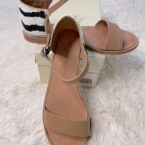 Miss Albright Leather Beaded Sandals Anthropologie Paso Fina Size 9 (39)